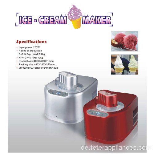 Eismaschine Maschine Haushalt Vollautomatische Weiche Harte Intelligente Sorbet Fruchtjoghurt Eismaschine Dessertmaschine